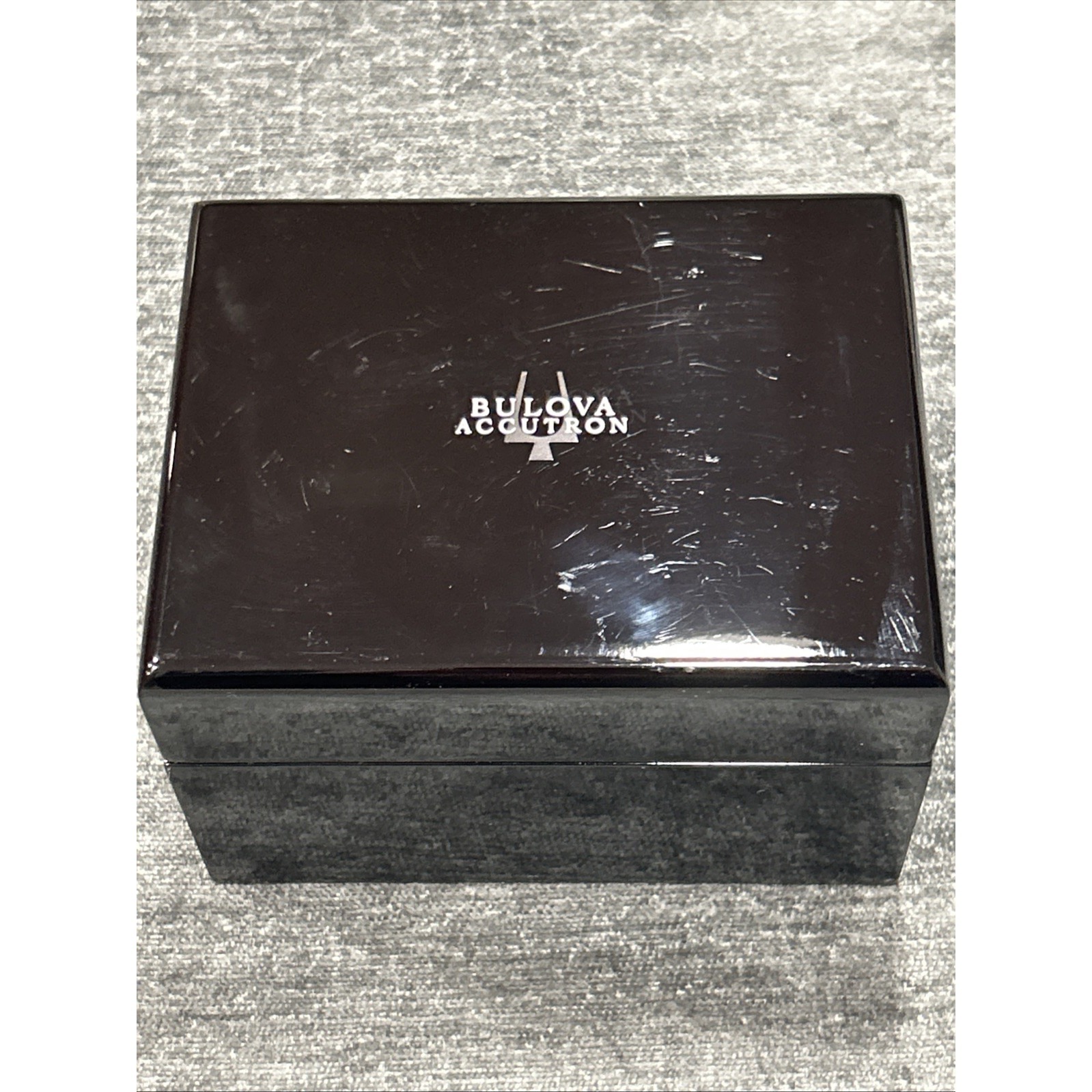 Empty Lacquered Bulova Accutron Watch Box Box Only Empty Lacquered Bulova Accutron Watch Box Box Only